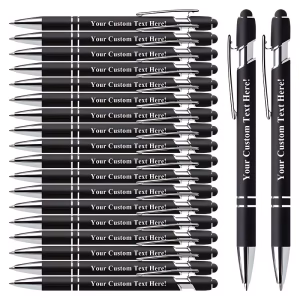 20 Personalized Metal Ballpoint Pens Featuring Names Or Messages